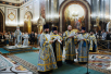 Slujirea Patriarhului în ajunul sărbătorii Adormirea Preasfintei Născătoare de Dumnezeu la catedrala „Hristos Mântuitorul”