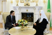Відбулася зустріч Святішого Патріарха Кирила з губернатором Московської області А.Ю. Воробйовим