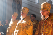 Întâistătătorul Bisericii Ortodoxe din Belarus a condus solemnitățile cu ocazia aniversării a 20 de ani de la renașterea mănăstirii de călugări Leadenski în cinstea Bunei Vestiri