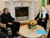 Встреча Святейшего Патриарха Кирилла с генеральным секретарем Всемирного совета церквей Олафом Фюксе Твейтом