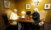 Președintele Departamentului pentru relațiile externe bisericești al Patriarhiei Moscovei s-a întâlnit cu Pontiful Onorific Benedict al XVI-lea și ambasadorul Rusiei la Vatican