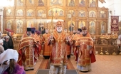 В день памяти священномученика Порфирия Заславского Патриарший экзарх всея Беларуси совершил Литургию в Преображенском соборе города Заславля