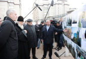 Preafericitul Patriarh Chiril și primarul Moscovei S.S. Sobeanin au vizitat biserica în reconstrucție „Schimbarea la Față a Mântuitorului” pe piața Preobrajenski din capitala Rusiei