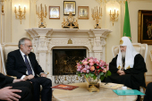 Întâlnirea Preafericitului Patriarh Chiril cu fondatorul Comunității sfântului Egidiu profesorul Andrea Riccardi