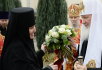 Slujirea Patriarhului de ziua aniversării a 150 de ani din ziua nașterii cuvioasei mucenițe Elisabeta Feodorovna la mănăstirea „Marta și Maria”