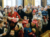 Предстоятель Руської Церкви звершив Літургію в Миколаївському храмі на Большеохтинському кладовищі Санкт-Петербурга