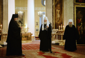 Святейший Патриарх Кирилл совершил литию на могиле митрополита Никодима (Ротова) на кладбище Александро-Невской лавры