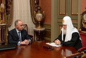 A avut loc întâlnirea Preafericitului Patriarh Chiril cu șeful Serviciului federal pentru controlul asupra circuitului de droguri V.P. Ivanov