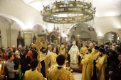 Sancitatea Sa Patriarhul Chiril a oficiat serviciul divin la metocul Bisericii Ortodoxe Ruse în Belgrad
