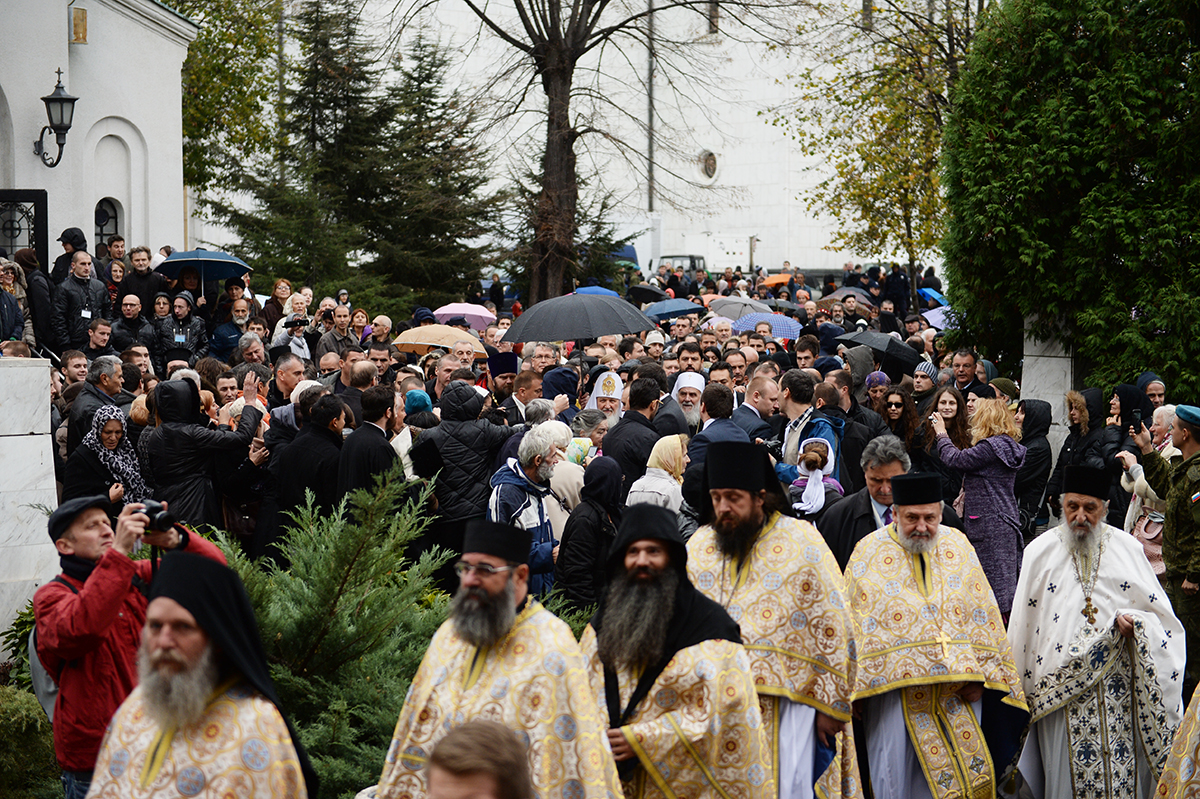 Vizita Sanctității Sale Patriarhului Chiril la Biserica Ortodoxă Sârbă. Ziua a treia. Liturghia la catedrala în cinstea sfântului ierarh Sava de Serbia din Belgrad
