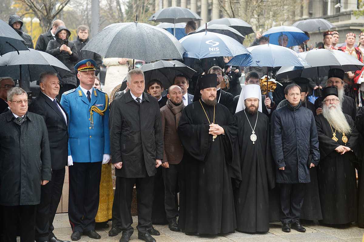 Vizita Sanctității Sale Patriarhului Chiril la Biserica Ortodoxă Sârbă. Ziua a trei. Sfințirea monumentul țarului-mucenic Nicolai II