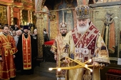 Slujirea Patriarhului de sărbătoarea Soborul Arhistratigului Mihail la catedrala „Sfântul Arhistratig Mihail” din Kremlin, or. Moscova