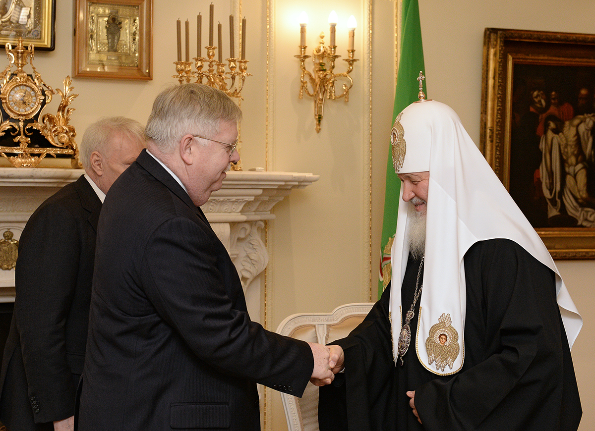 Встреча Святейшего Патриарха Кирилла с новоназначенным послом США в России Джоном Ф. Теффтом
