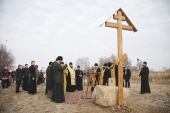 В Костроме освящен закладной камень храма в честь преподобного Сергия Радонежского