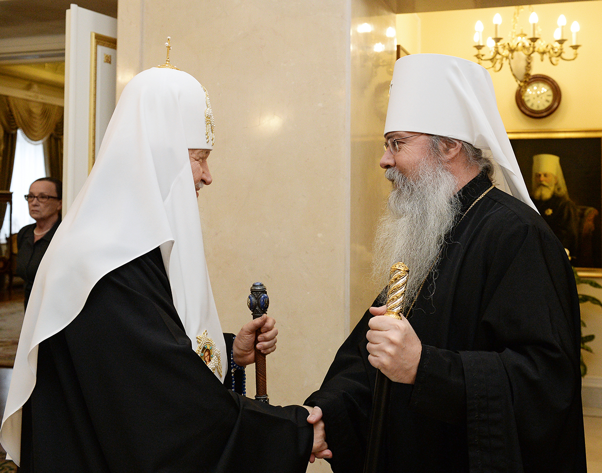 Metropolitan Primate Tikhon of OCA meets with Patriarch Kirill, US Ambassador