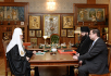 Întâlnirea Preafericitului Patriarh Chiril cu guvernatorul regiunii Smolensk A.V. Ostrovski și cu episcopul de Smolensk și Veazma Isidor