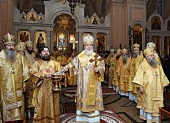 Întâistătătorul Bisericii Ruse a oficiat Liturghia la mănăstirea în cinstea sfântului Ioan, Înaintemergătorul și Botezătorul Domnului, or. Moscova, și a condus hirotonia arhimandritului Leonid (Tolmaciov) în treapta de episcop de Urjum și Omutninsk