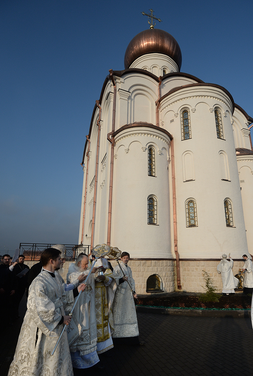 Освящение храма преподобного Сергия Радонежского на Федеральном военном мемориальном кладбище