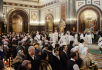 Slujirea Patriarhului în Ajunul sărbătorii Nașterea Domnului la catedrala „Hristos Mântuitorul”, or. Moscova