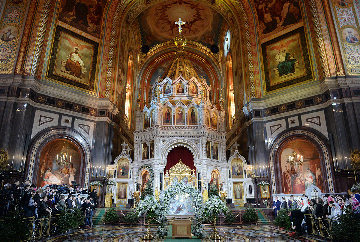 Russian Patriarchal Nativity Liturgy held at the Cathedral of Christ the Saviour