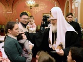 Întâlnirea Preafericitului Patriarh Chiril cu familiile cu mulți copii la catedrala „Hristos Mântuitorul”