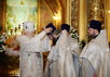 Slujirea Patriarhului de sărbătoarea Botezului Domnului la catedrala „Arătarea Domnului”, or. Moscova