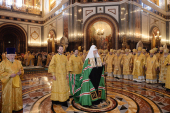 La cea de-a șasea aniversare a întronizării Preafericitului Patriarh Chiril la catedrala „Hristos Mântuitorul” a fost oficiată Dumnezeiasca liturghie