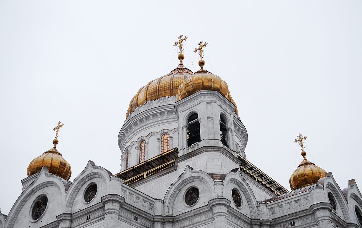 Slujirea Patriarhului în ajunul sărbătorii Întâmpinării Domnului la catedrala „Hristos Mântuitorul”