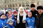 Відкриття дитячого турніру з російського хокею на кубок Патріарха в Москві