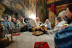 Slujirea Patriarhului de sărbătoarea Întâmpinării Domnului la mănăstirea stavropighială „Întâmpinarea Domnului”. Hirotonia arhimandritului Fotii (Evtiheev) în treapta de episcop de Iugorsk și Neagan