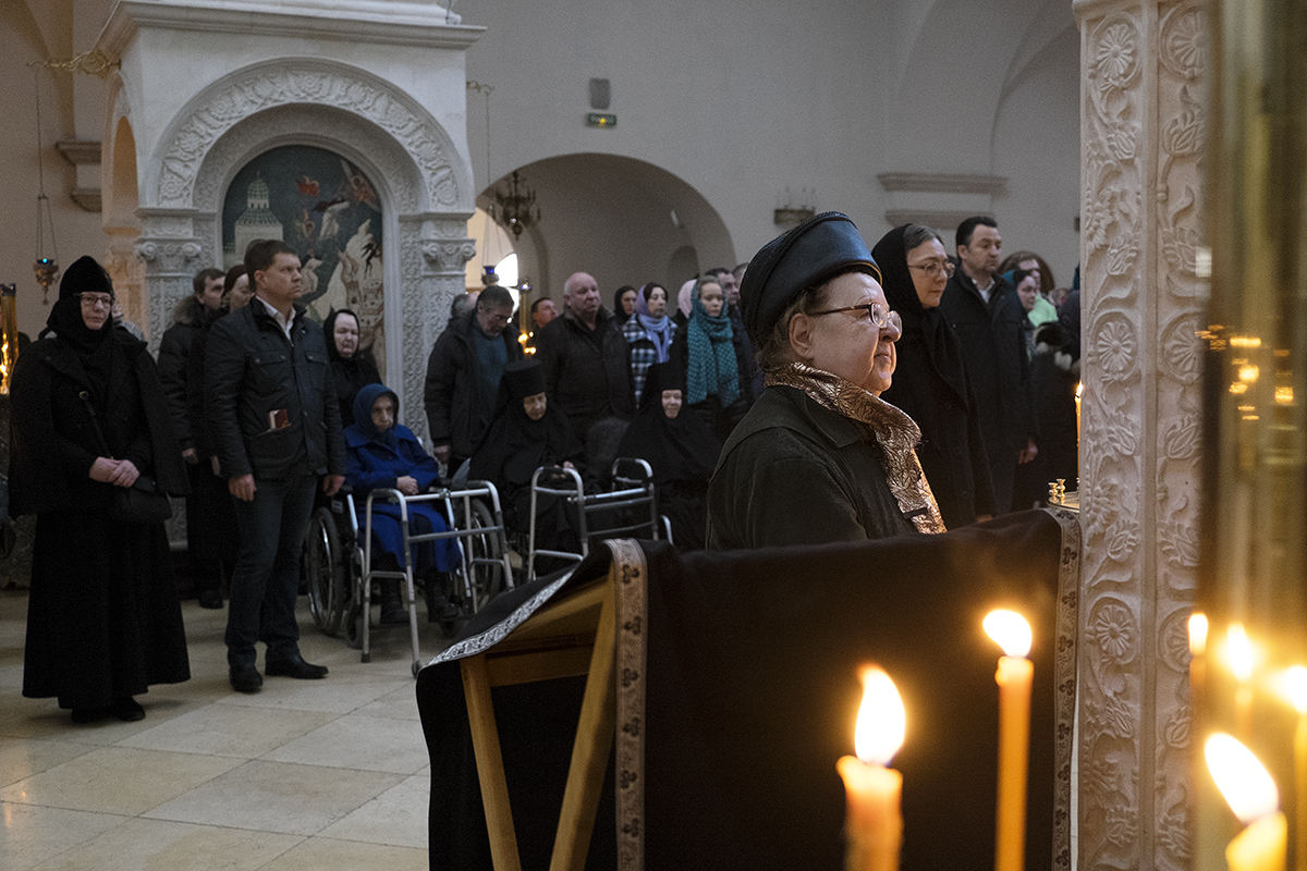 Патриаршее служение во вторник первой седмицы Великого поста в Зачатьевском ставропигиальном монастыре