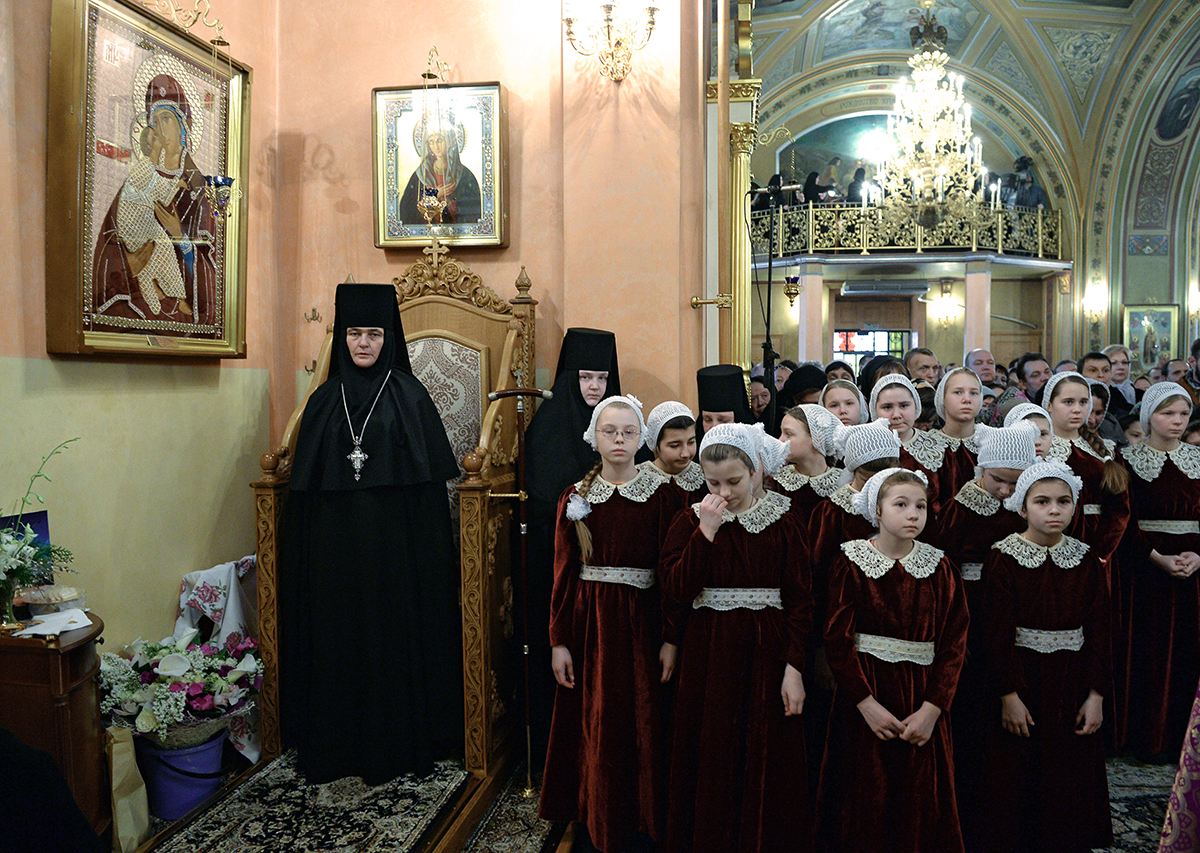 Slujirea Patriarhului în Duminica a 2-a din Postul Mare la mănăstirea „Acoperământul Maicii Domnului”. Hirotonia arhimandritului Ioan (Moșneguțu) în treapta de episcop de Soroca