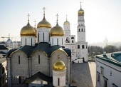 Патріарше служіння у Світлий понеділок в Успенському соборі Московського Кремля