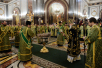 Slujirea Patriarhului în ajunul sărbătorii Intrarea Domnului în Ierusalim la catedrala „Hristos Mântuitorul”