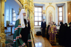 Патриаршее служение в канун Великого Четверга в Борисоглебском Аносином монастыре