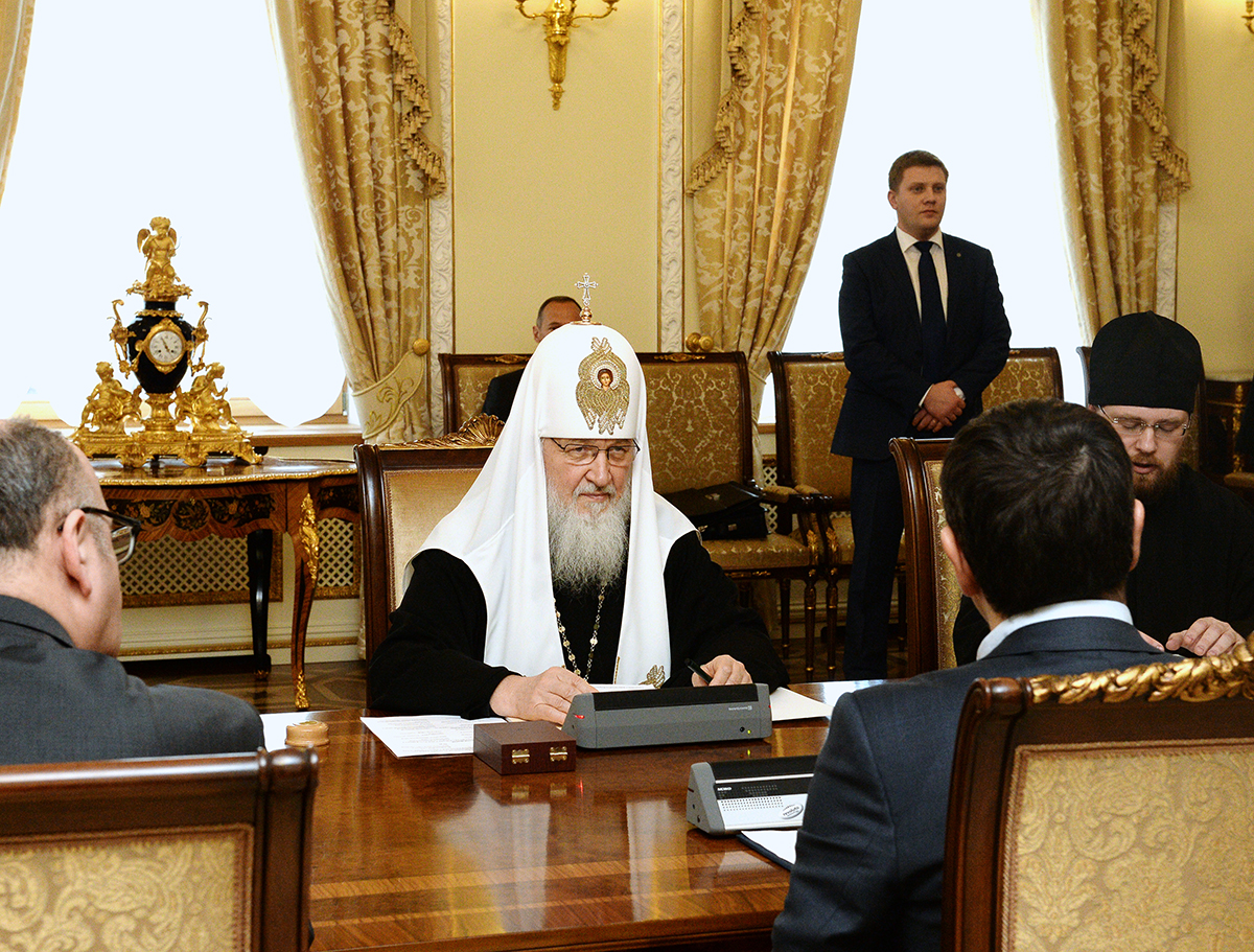 Встреча Святейшего Патриарха Кирилла с премьер-министром Греческой Республики Алексисом Ципрасом