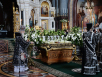 Slujirea Patriarhului în Vinerea Mare la catedrala „Hristos Mântuitorul”. Vecernia cu scoaterea Sfântului Epitaf