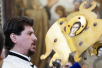 Slujirea Patriarhului în Sâmbăta Mare la catedrala „Hristos Mântuitorul”, or. Moscova