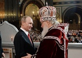 Mersajul de felicitare al Președintelui Rusiei V.V. Putin adresat Preafericitului Patriarh Chiril cu sărbătoarea Paștelui