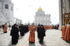 Патріарше служіння в понеділок Світлої седмиці в Успенському соборі Московського Кремля