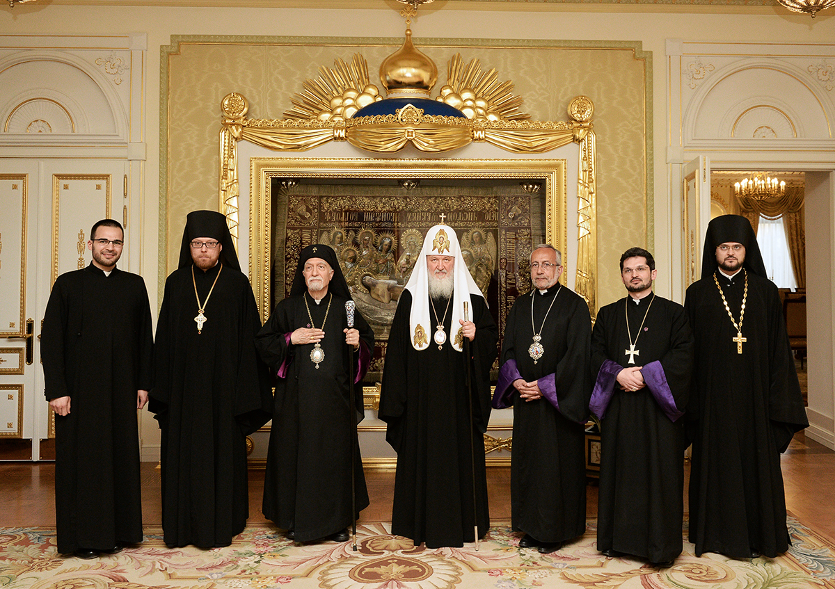 Întâlnirea Sanctității Sale Patriarhul Chiril cu Șeful Bisericii Catolice Armene