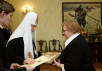 Награждение сотрудников Московской Патриархии, отмечающих знаменательные даты в 2015 году