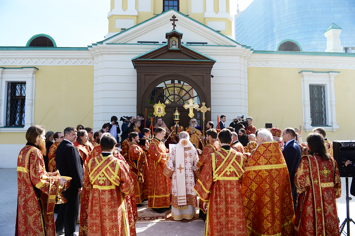 Патриаршее служение в храме Преображения Господня на Преображенской площади г. Москвы