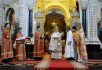 Патриаршее служение в Неделю 5-ю по Пасхе в Храме Христа Спасителя в Москве