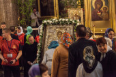 Mâna dreaptă și icoana făcătoare de minuni a sfântului mare mucenic Gheorghe Purtătorul de Biruință a fost adusă la Sanct-Petersburg