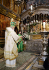 Slujirea Patriarhului în lavra „Sfânta Treime” a cuviosului Serghie. Privegherea