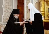 Slujirea Patriarhului în lavra „Sfânta Treime” a cuviosului Serghie. Înmânarea distincțiilor bisericești