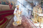 В день памяти святых отцов шести Вселенских Соборов Предстоятель Украинской Православной Церкви совершил Литургию в Киево-Печерской лавре