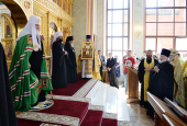 Предстоятель Русской Церкви освятил домовый храм святого равноапостольного Владимира в Московском епархиальном доме