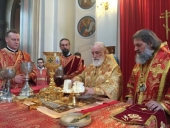 В день памяти Виленских мучеников Антония, Иоанна и Евстафия Патриарший экзарх всея Беларуси возглавил Литургию в Свято-Духовом соборе Вильнюса